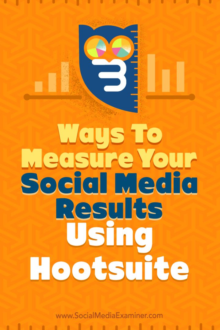 3 tapaa mitata sosiaalisen median tuloksia käyttämällä Hootsuite: Social Media Examiner -sovellusta