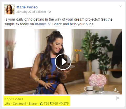marie forleo -video Facebookissa