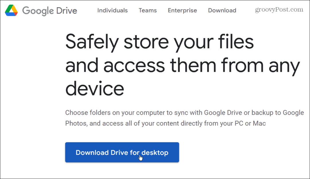 Kuinka lisätä Google Drive File Exploreriin