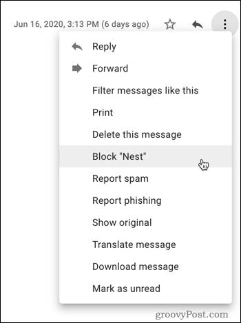 Estäminen Gmailissa