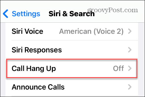 Lopeta puhelin ja FaceTime-puhelut Sirin kanssa