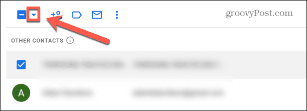 gmail-valintaruudun nuoli