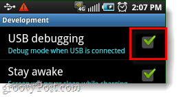 android usb debugging mode