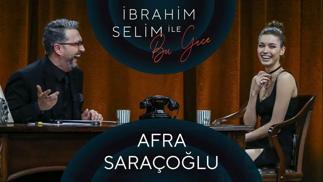 Tämän illan ohjelma Afra Saraçoğlu İbrahim Selimin kanssa