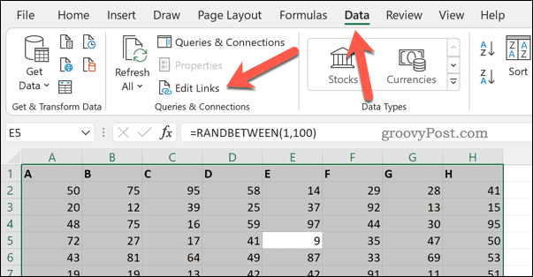 Linkkien muokkaaminen Excelissä
