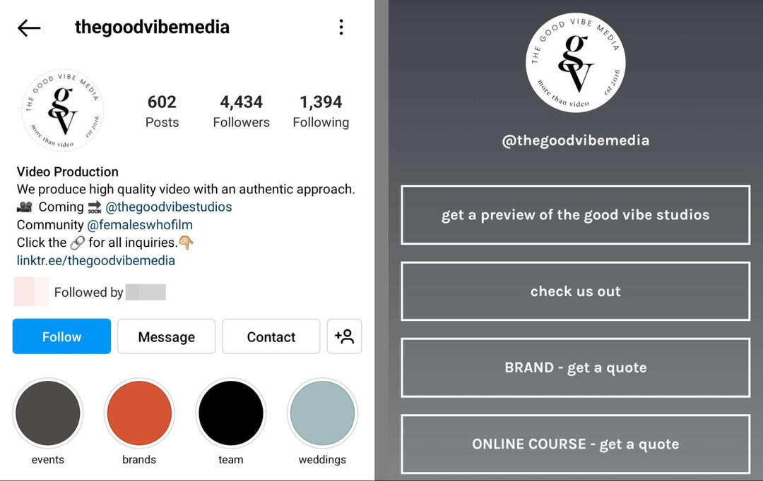 instagram-bio-thegoodvibemedia-media-viihde-yritys-esimerkki