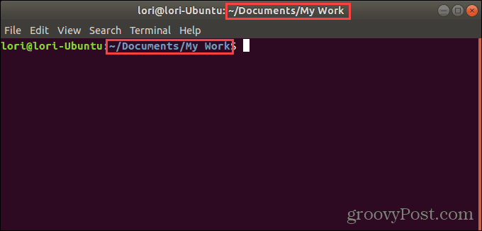 Pääteikkuna avataan tiettyyn kansioon Ubuntu Linuxissa