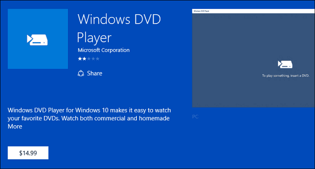 Windows DVD Player -sovellus
