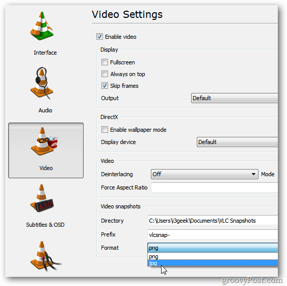 VLC-suojausasetukset