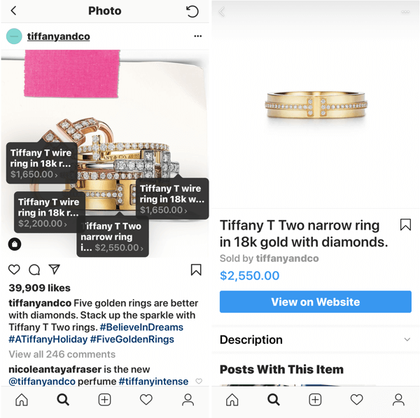 Kuinka parantaa Instagram-valokuviasi, Tiffany & Co: n ostettava kuvapostitus
