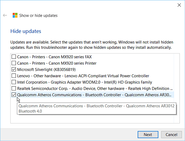 Windows 10: Estä automaattiset Windows-päivitykset (KB3073930) -apuohjelmalla