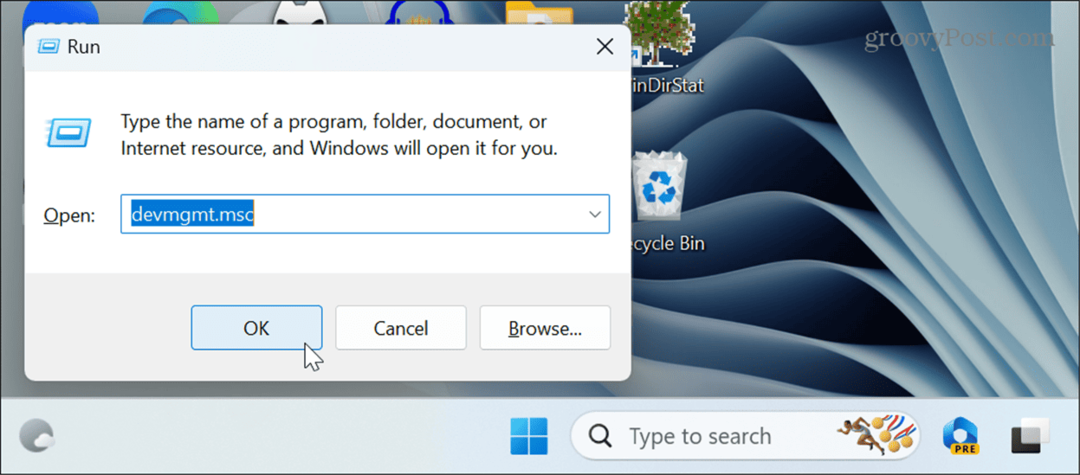 Avaa Laitehallinta Windows 11:ssä