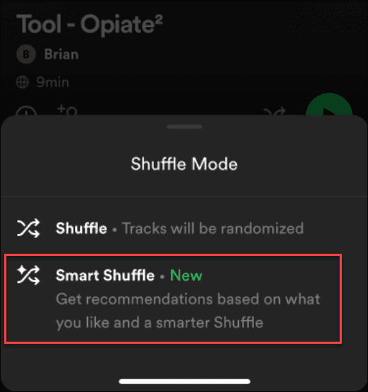 korjaa Spotify Shuffle ei sekoita