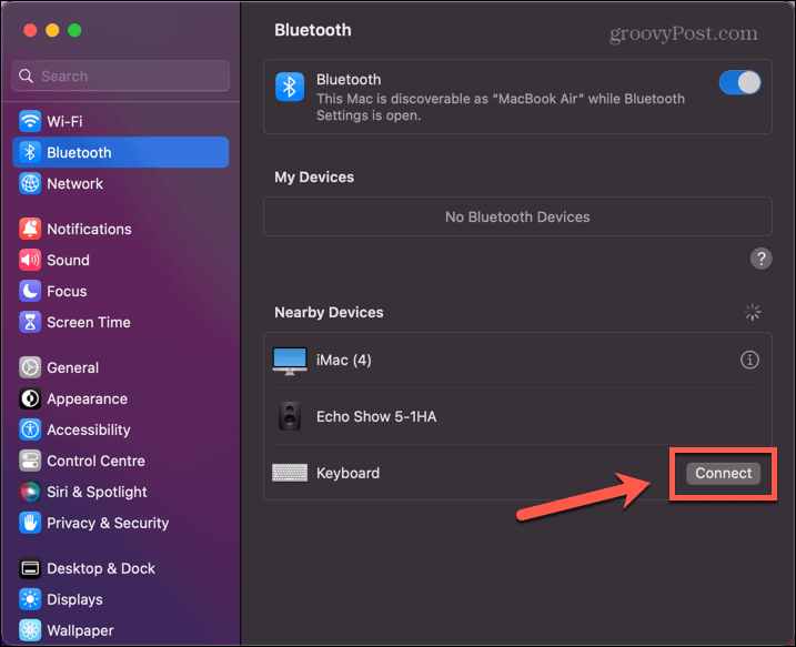 mac connect bluetooth-näppäimistö