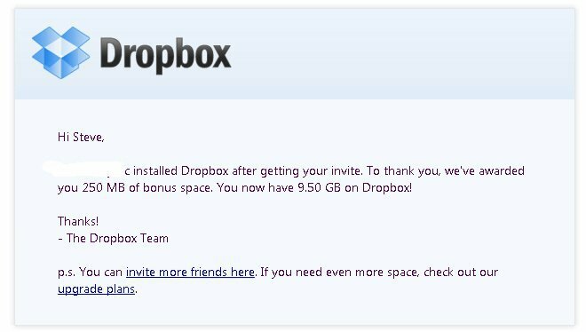 Päivitys: Kuinka saada "10 keikkaa" Dropbox-tallennustilaa ilmaiseksi