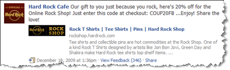 Hard Rock Cafe Facebookissa