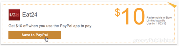 Hanki 10 dollaria ilmaiseksi missä tahansa Eat24-ravintolassa PayPal-sovelluksen avulla