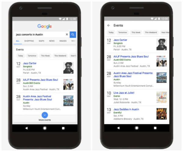 Google päivitti sovelluksensa ja mobiiliverkkokokemuksensa auttaakseen verkkohakijoita löytämään lähistöllä olevat asiat nyt tai tulevaisuudessa.