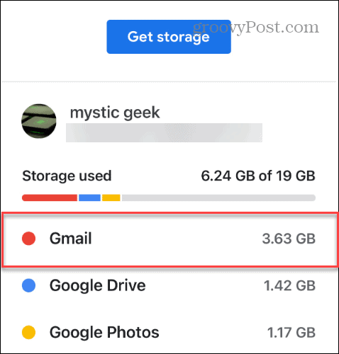 gmail-tila käytetty google drive