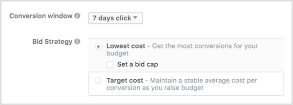 Facebook-mainosten hintatarjousstrategia