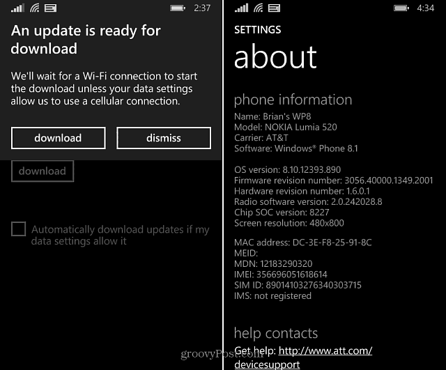 Windows Phone 8.1 -esikatselu saa uuden päivityksen