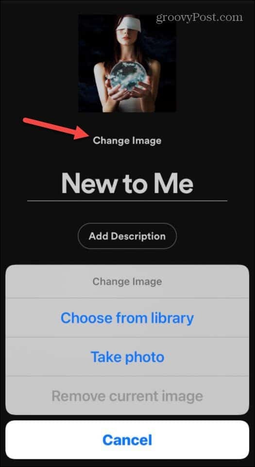 Valitse kuva tai poista iOS