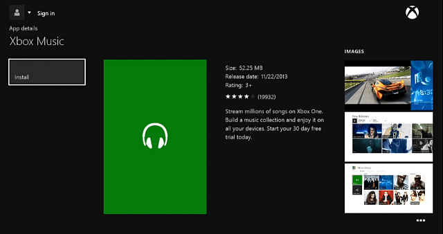 Xbox-musiikkisovellus