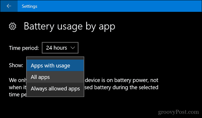 Kuinka sallia sovellusten lähettää ilmoituksia akun säästötilassa Windows 10: ssä