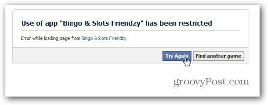 bingo lähtö- ja asiakasystävällisyys facebook rajoitettu