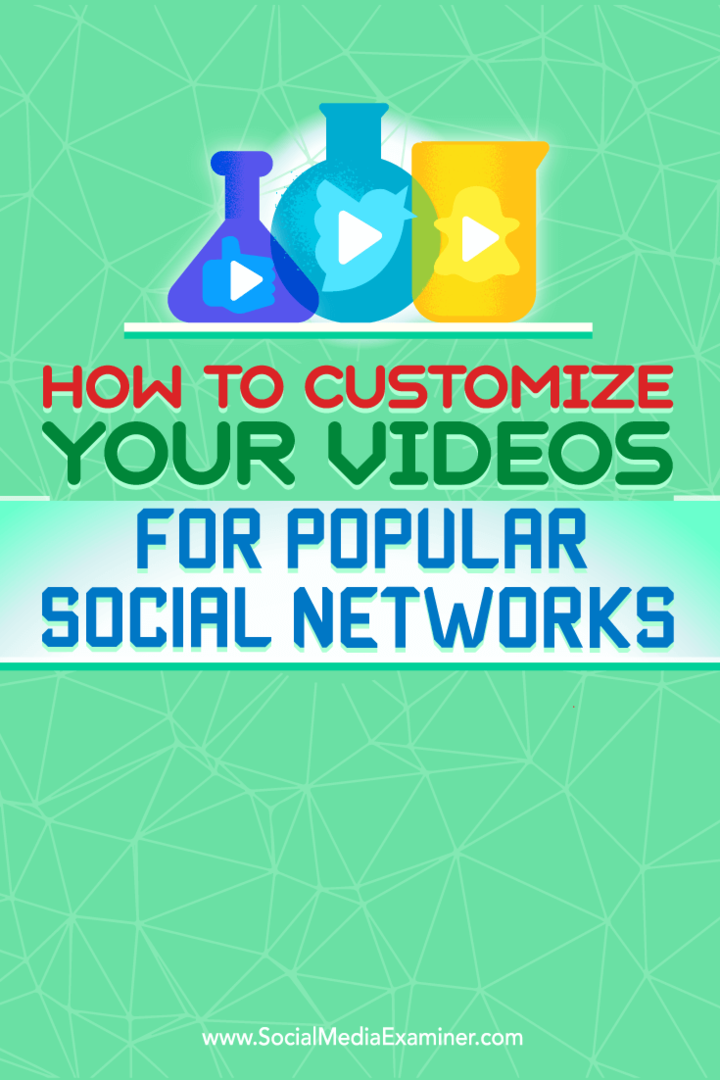 Vinkkejä videoiden muokkaamiseen parhaan suorituskyvyn saavuttamiseksi sosiaalisissa huippuverkostoissa.