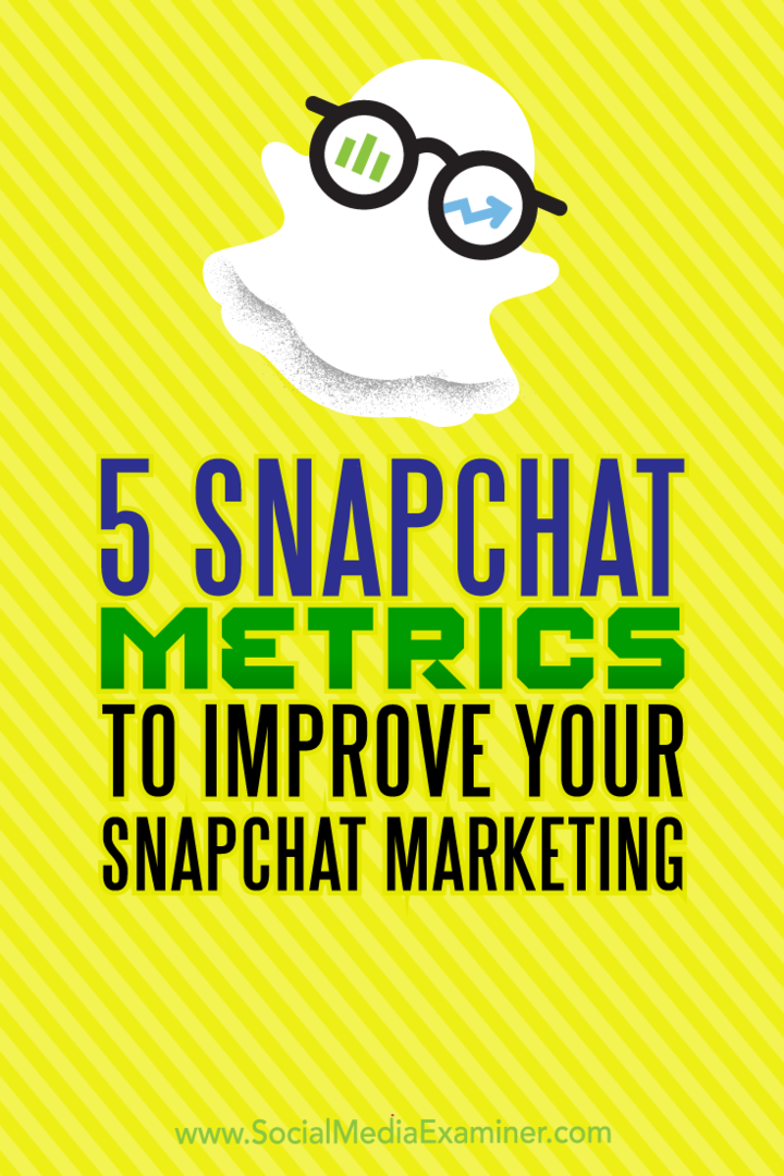 5 Snapchat-mittaria Snapchat-markkinoinnin parantamiseksi: Sosiaalisen median tutkija