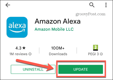 Alexa-sovelluksen päivitys