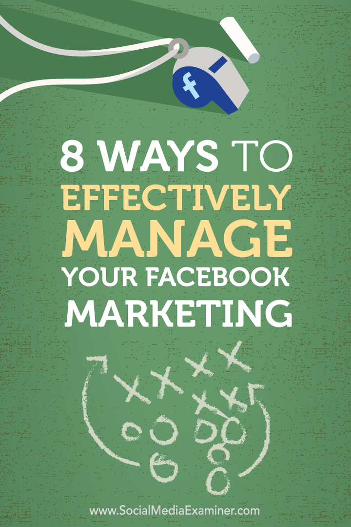 8 tapaa hallita tehokkaasti Facebook-markkinointia: sosiaalisen median tutkija