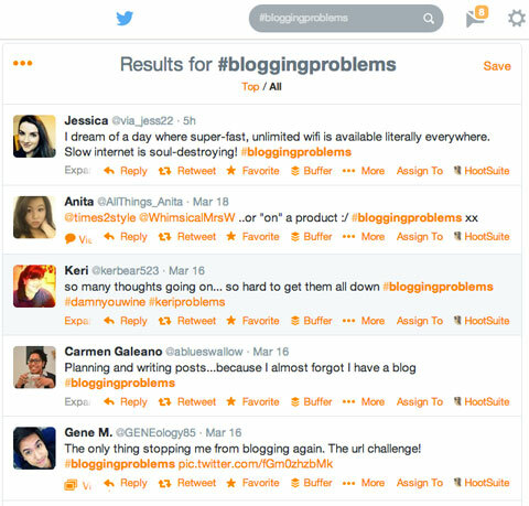 #bloggingproblems - hashtagihaku Twitterissä