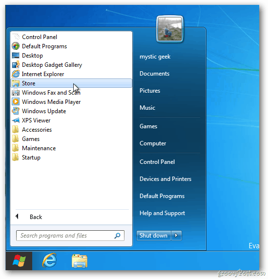 Käynnistä-valikko Windows 8