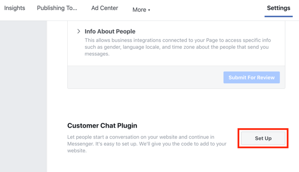 Käytä Google Tag Manageria Facebookin kanssa, asenna Facebook-asiakas Chat-laajennus