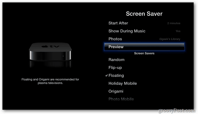 Apple TV: Käytä valokuvia näytönsäästäjänä