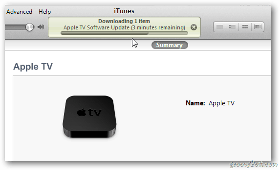 Apple TV -päivityksen eteneminen