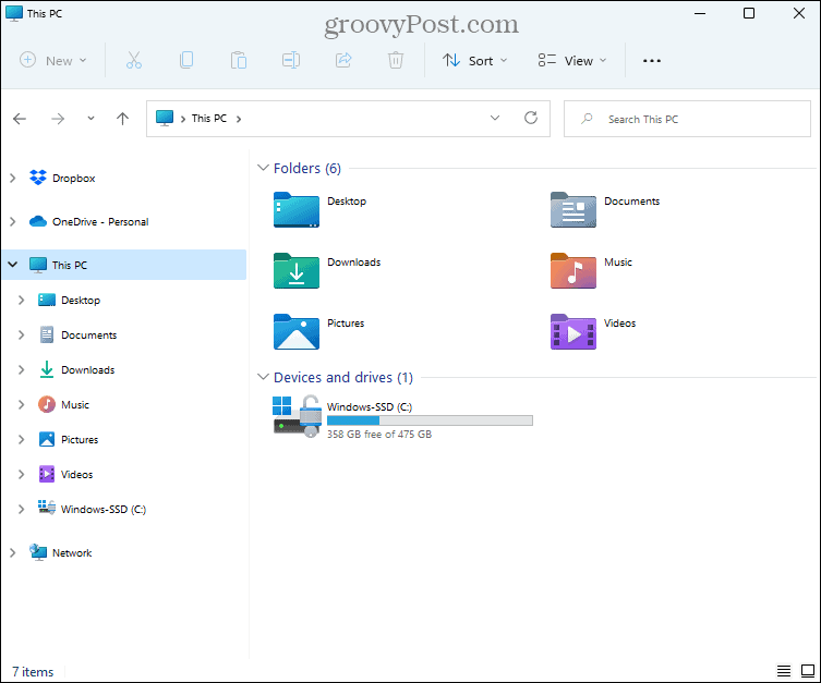 Quick Access poistettu File Explorerista