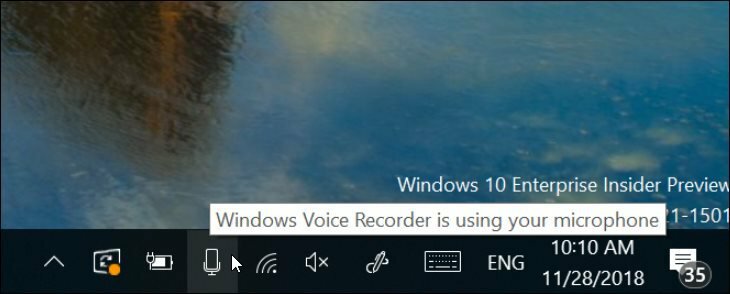 Windows 10 19H1 uusi mikrofoni -ilmoitus