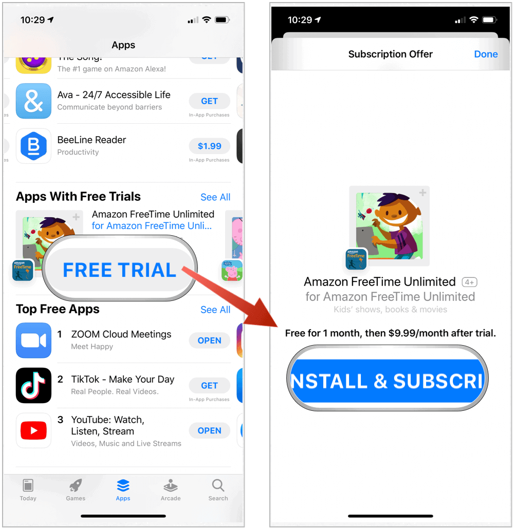 App Store -palvelun ilmaiset kokeiluehdot