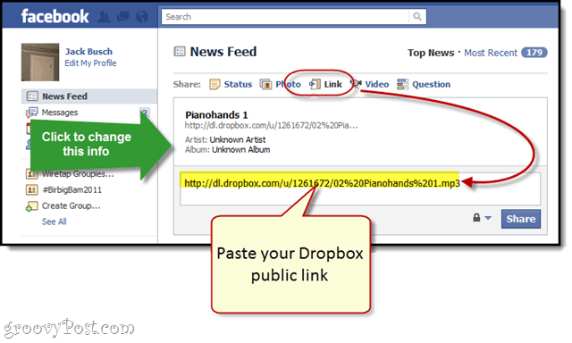 Facebook + Dropbox: ilmainen MP3-suoratoisto Facebook-seinälläsi