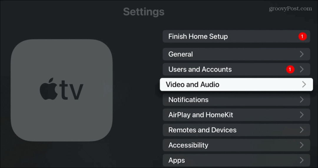 Apple TV: n näytön resoluution muuttaminen