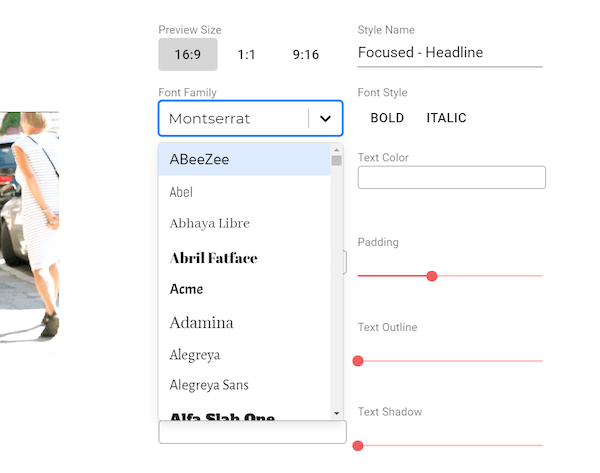 valitse fontti, kirjasimen paino, väri ja tekstitysten sijainti Zubtitle-tiedostossa