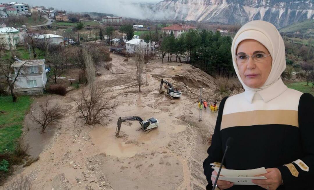 Tulvakatastrofien jakaminen tuli Emine Erdoğanilta! 