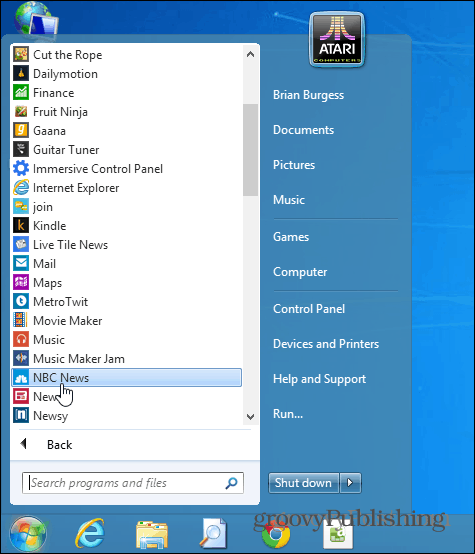 Korvaa Windows 7 Käynnistä-valikko