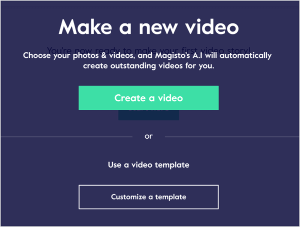 Luo video Magistoon valokuviesi ja videoleikkeiden avulla tai työskentele videomallilla.