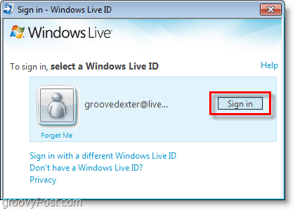 kirjaudu sisään bing-palkkiin Windows Live ID -tunnuksella