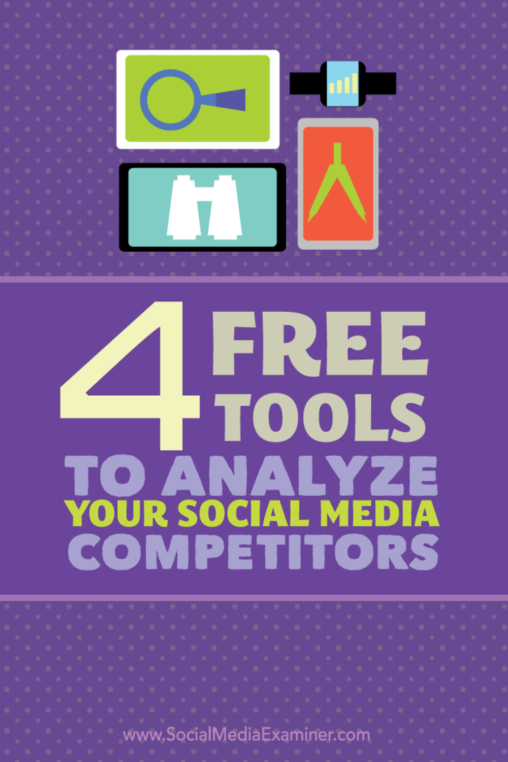 neljä työkalua kilpailijoiden analysointiin sosiaalisessa mediassa