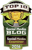 sosiaalisen median tutkijan top 10 sosiaalisen median blogi 2016 -merkki